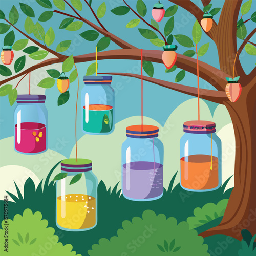 jar of honey dipper