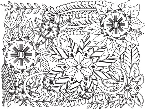 Flowers Coloring Pages For Adultes