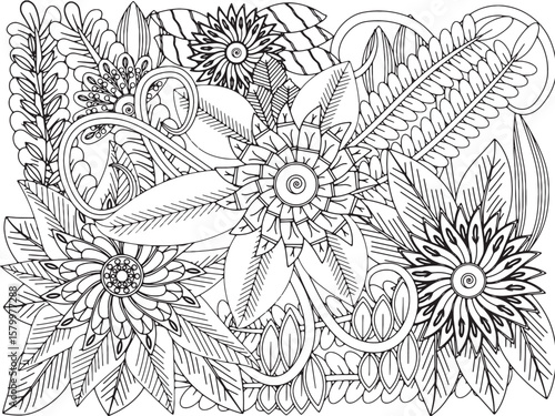 Flowers Coloring Pages For Adultes