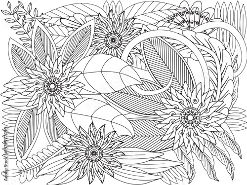 Flowers Coloring Pages For Adultes