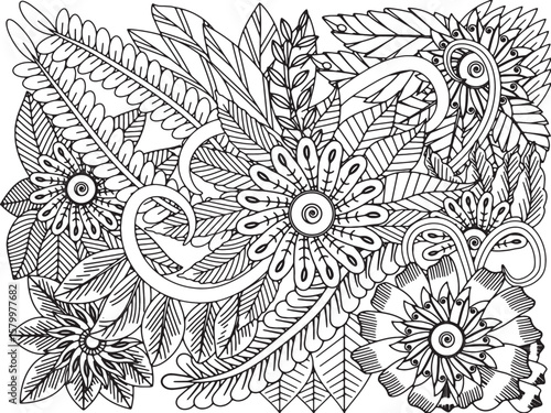 Flowers Coloring Pages For Adultes
