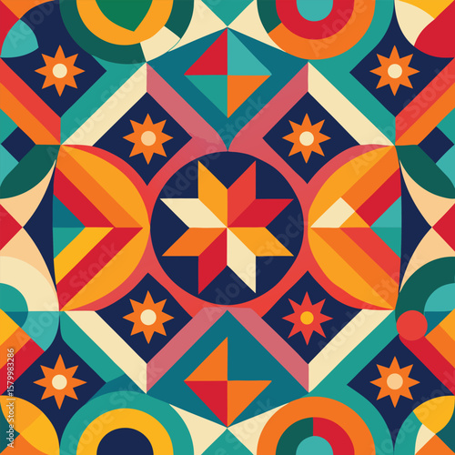 Trendy vector abstract geometric background with circles in Scandinavian retro style, seamless cover. Graphic pattern of simple shapes in gray tones, abstract white mosaic.