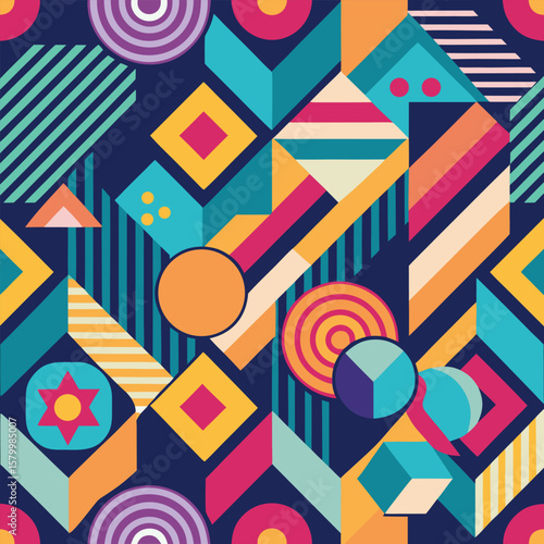 Trendy vector abstract geometric background with circles in Scandinavian retro style, seamless cover. Graphic pattern of simple shapes in gray tones, abstract white mosaic.