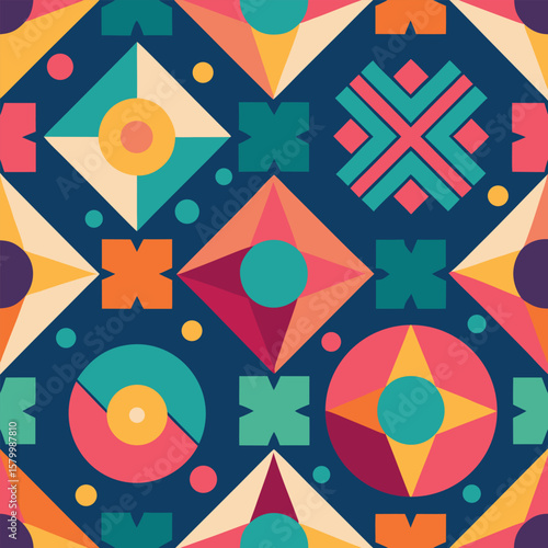 Trendy vector abstract geometric background with circles in Scandinavian retro style, seamless cover. Graphic pattern of simple shapes in gray tones, abstract white mosaic.