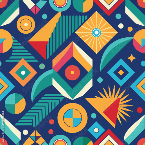 Trendy vector abstract geometric background with circles in Scandinavian retro style, seamless cover. Graphic pattern of simple shapes in gray tones, abstract white mosaic.