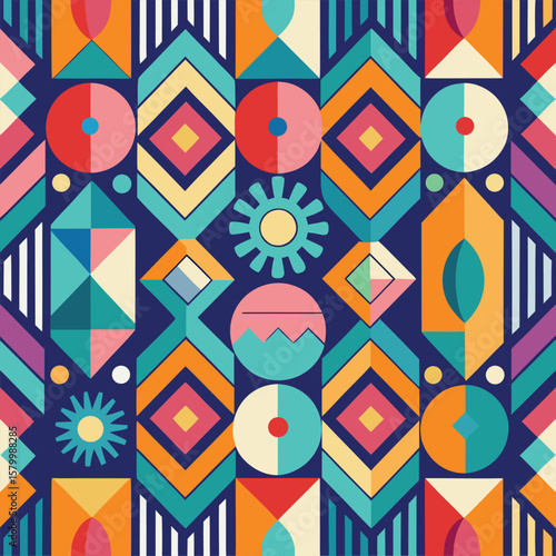 Trendy vector abstract geometric background with circles in Scandinavian retro style, seamless cover. Graphic pattern of simple shapes in gray tones, abstract white mosaic.