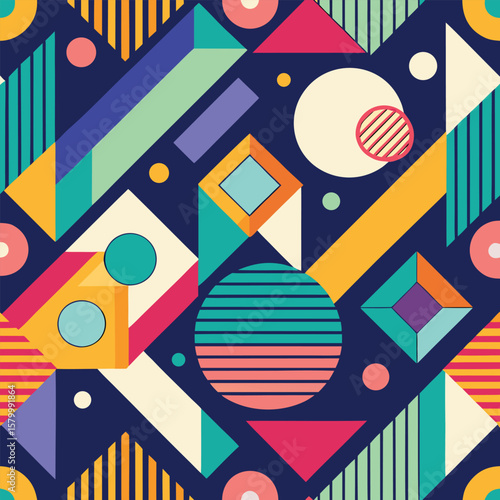 Trendy vector abstract geometric background with circles in Scandinavian retro style, seamless cover. Graphic pattern of simple shapes in gray tones, abstract white mosaic.