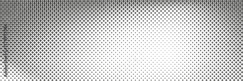 horizontal black halftone of cross or plus sign design for pattern and background.