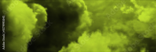 Grunge halftone overlay background with smoke or clouds motion texture. Acid green color y2k aesthetics. Vector backdrop design template and creative projects