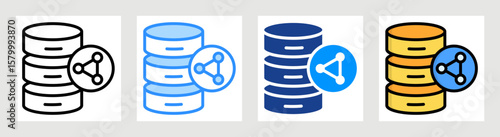 Synthetic Data Icon Collection Set Multiple Style