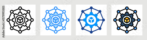 Microservices Icon Collection Set Multiple Style