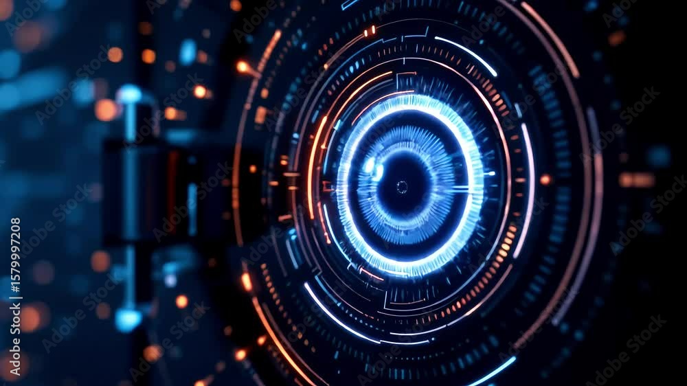 Abstract blue digital design featuring futuristic technology, intertwined lines, and illuminated circles, representing a dynamic network communication concept high quality abstract video Abstract blue digital design featuring futuristic technology, intertwined lines, and illuminated circles, representing a dynamic network communication concept high quality abstract video