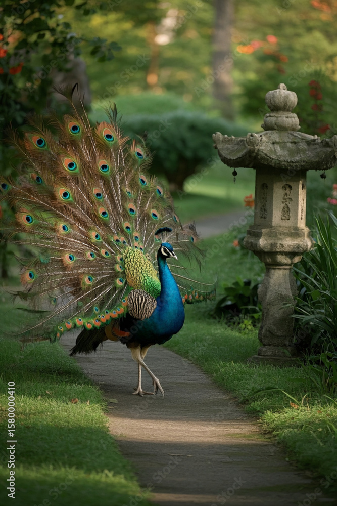 Obraz premium peacock with feathers 4210