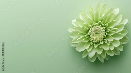 Soft green flower on pale green