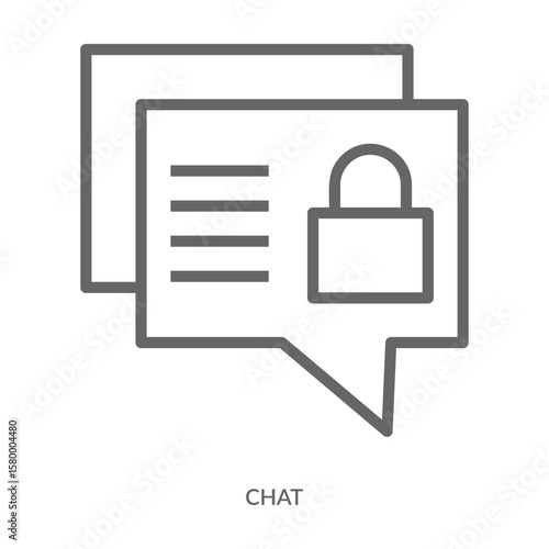 Chat Icon Line Style. Design Vector Illustration