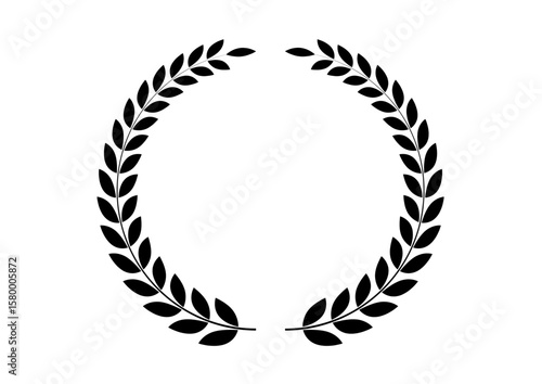 シンプルな月桂冠のイラスト素材