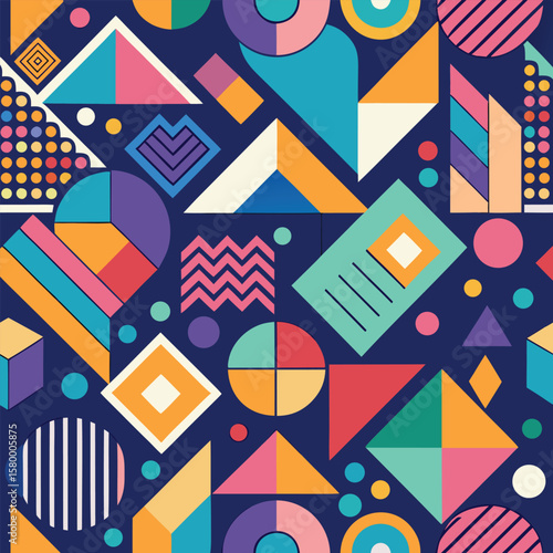 Trendy vector abstract geometric background with circles in Scandinavian retro style, seamless cover. Graphic pattern of simple shapes in gray tones, abstract white mosaic.