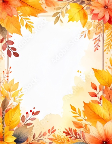 Wallpaper Mural Illustration du cadre automne Torontodigital.ca