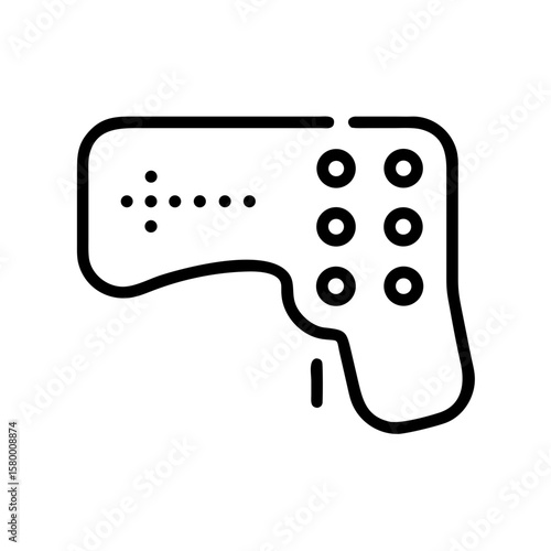 Infrared thermometer line art icon