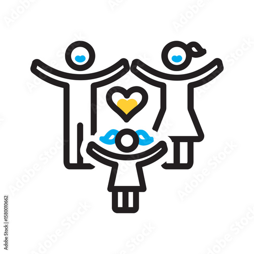 Vector multi color icon for Parenthood