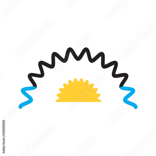 Vector multi color icon for Wiggle