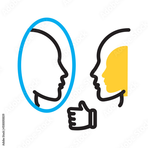 Vector multi color icon for Affirmation