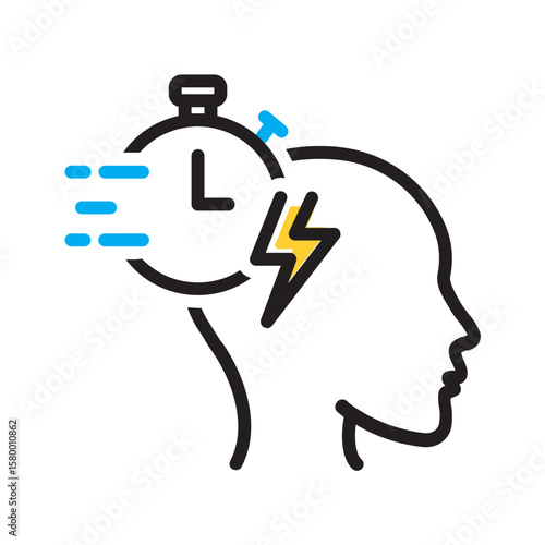 Vector multi color icon for Agility