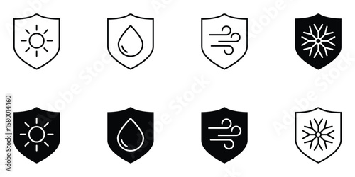weather icon set. assorted weather. weather logo today. vector eps