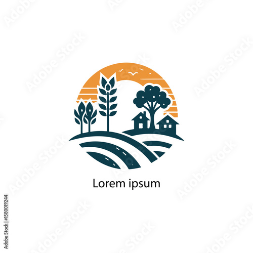 agriculture logo design vector 