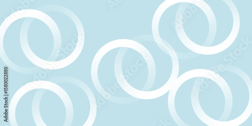 Modern abstract background. Glossy white gradient circle lines. Minimal geometric pattern. Simple graphic elements. Futuristic  modern arts blue