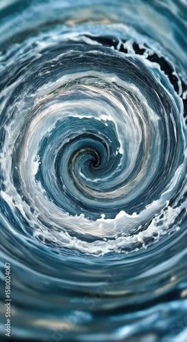 Abstract water swirl motion background deep blue ocean vortex visual