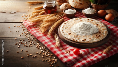 Wheat flour or atta flour, roti, phulka, Indian bread, sliced bread, whole wheat sliced bread