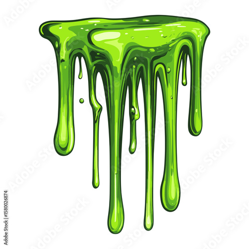 Dripping green slime illustration art appliance vector