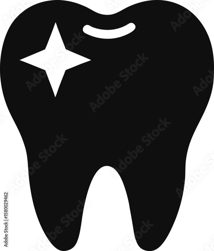 Toothbrush and Toothpaste with Tooth Icon for Dental Hygiene Illustration