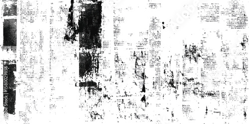 Vector old white newspaper paper grunge vintage background. Newspaper paper grunge vintage old aged texture. Vintage grunge newspaper collage background.	