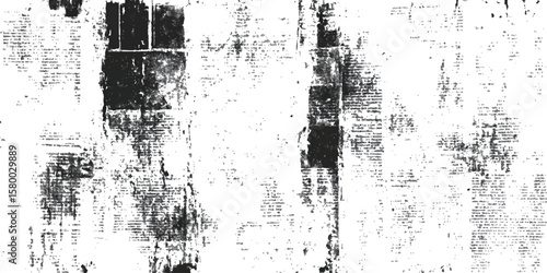 Vector old white newspaper paper grunge vintage background. Newspaper paper grunge vintage old aged texture. Vintage grunge newspaper collage background.	