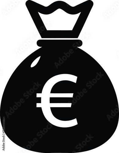 Golden 3D euro currency symbol button for European finance and business investment