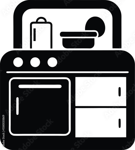 Household kitchen cooking appliances and equipment