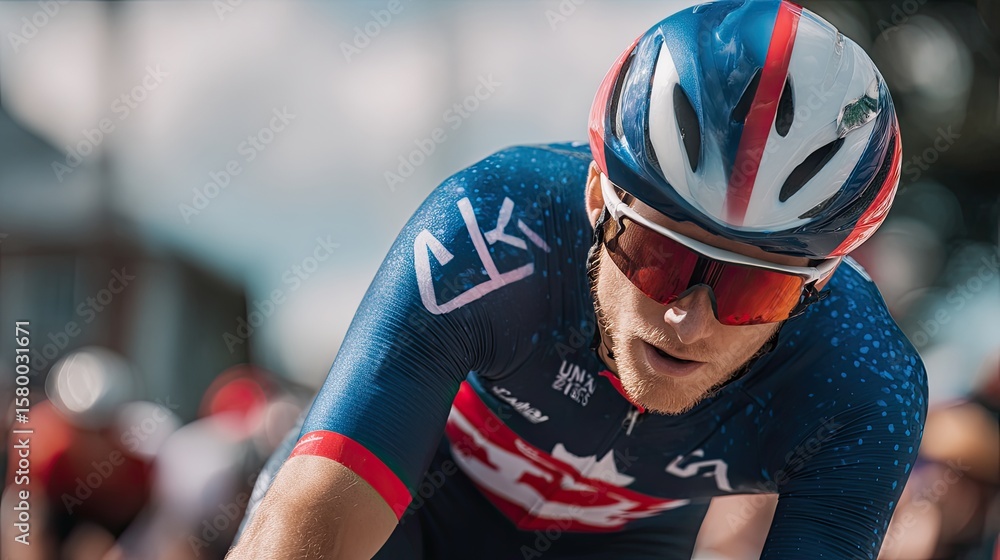 Obraz premium photo of national team cyclist