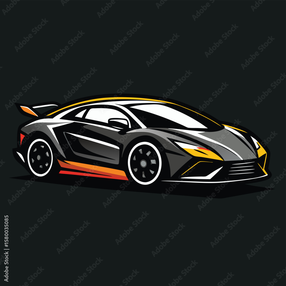 Car logo, auto detailing logo, automotive logo. Sports vehicle vector illustration, sports vehicle icon Car logo, auto detailing logo, automotive logo. Sports vehicle vector illustration, sports vehicle icon