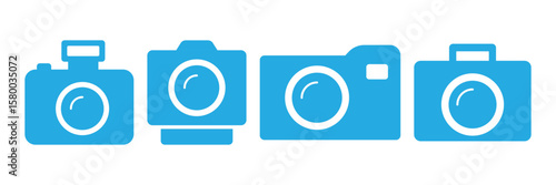 Photo camera icons set. photo camera in flat style symbol. Photography symbol. Vector illustration