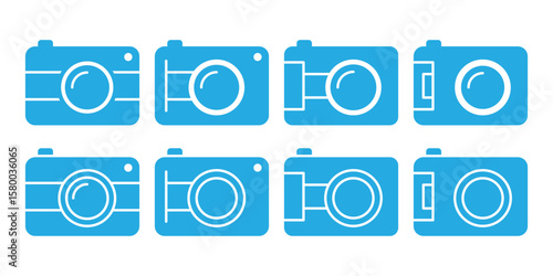 Photo camera icons set. photo camera in flat style symbol. Photography symbol. Vector illustration