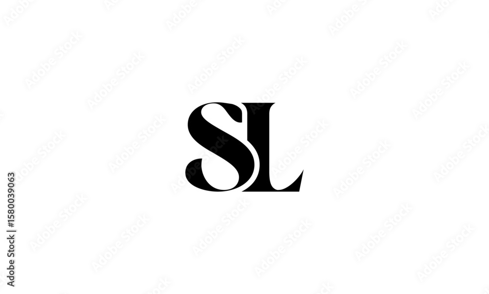 SL initial letters, monogram logo SL initial letters, monogram logo