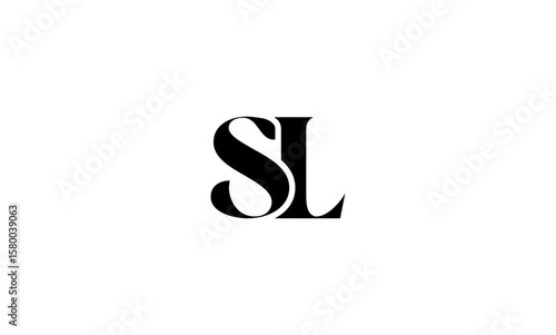 SL initial letters, monogram logo