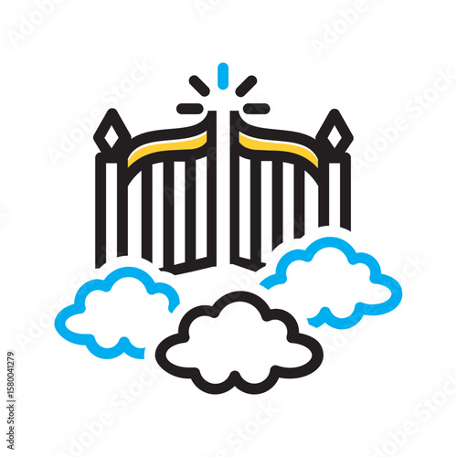 Vector multi color icon for Paradise