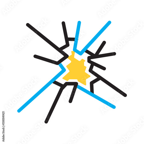 Vector multi color icon for Shatter