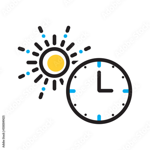 Vector multi color icon for Afternoon