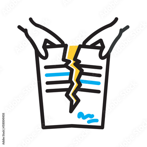 Vector multi color icon for Breach