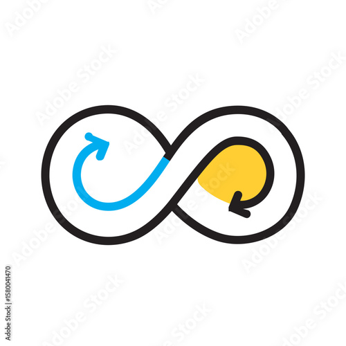 Vector multi color icon for Loop