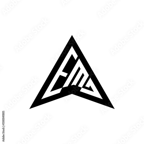 A black and white logo with the letters 'EMA' integrated within a triangular, upward-pointing arrow shape with a prominent outline